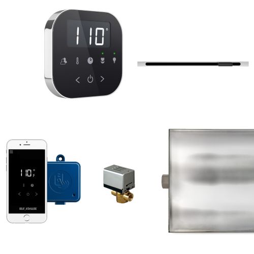 Mr. Steam Black AirButler Package with Linear Steam Head 