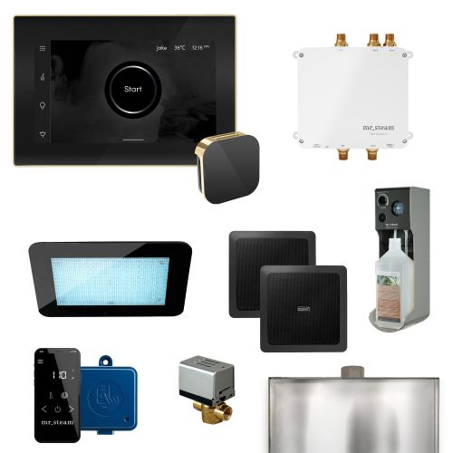 Mr. Steam Bliss Steam Shower Package in Black Polished Brass