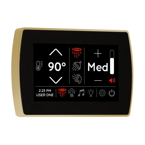 ThermaSol Signatouch 5 Flush Mount Controller in Polished Brass