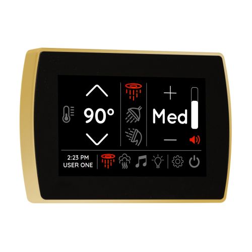 ThermaSol Signatouch 5 Flush Mount Controller in Polished Gold
