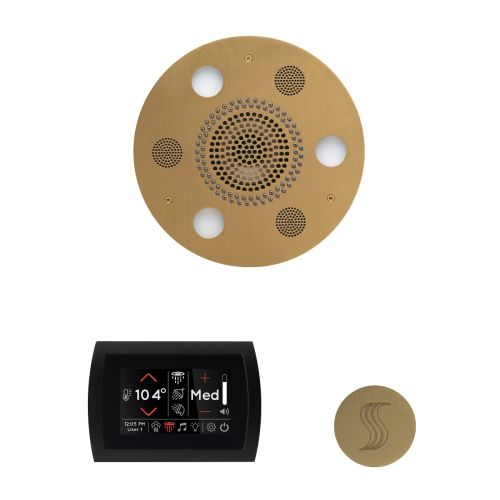 ThermaSol Wellness Steam Package with SignaTouch Round in Satin Brass